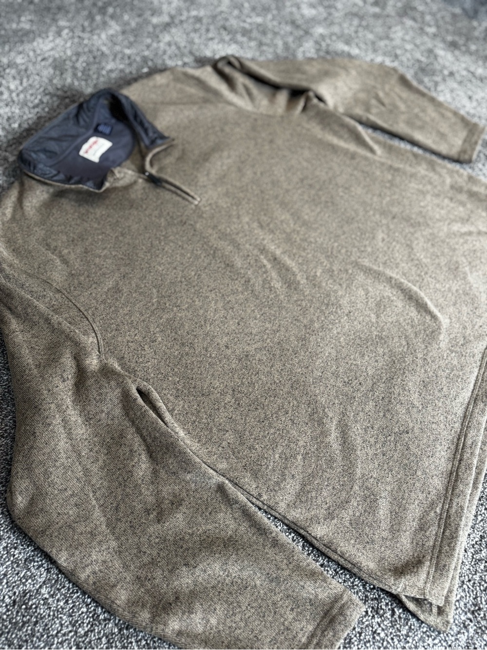 Wrangler Men's Half-Zip Sweater in Olive